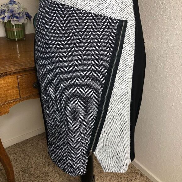Desigual Oceano Gray and Black Mixed Weave Dark Academia Sheath Dress Size S - Picture 8 of 14
